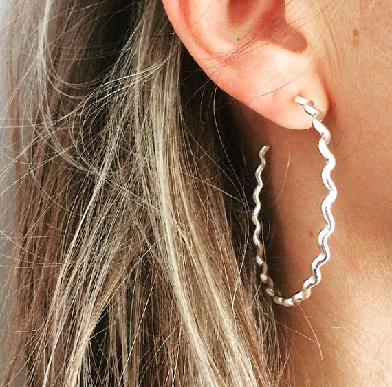 Frenzy jewellery silver hoop earrings