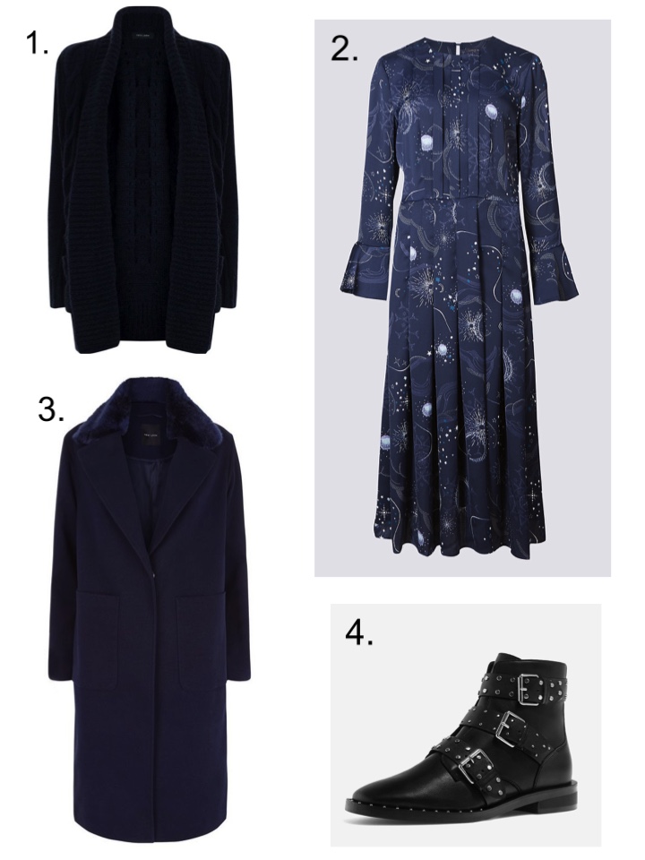 Chunky Knit Cardigan, Marks and Spencer Constellation Dress