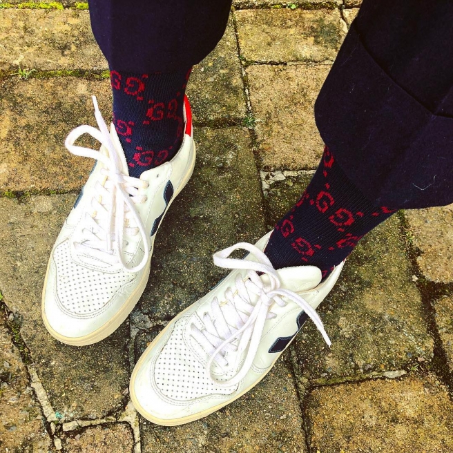 gucci socks on feet