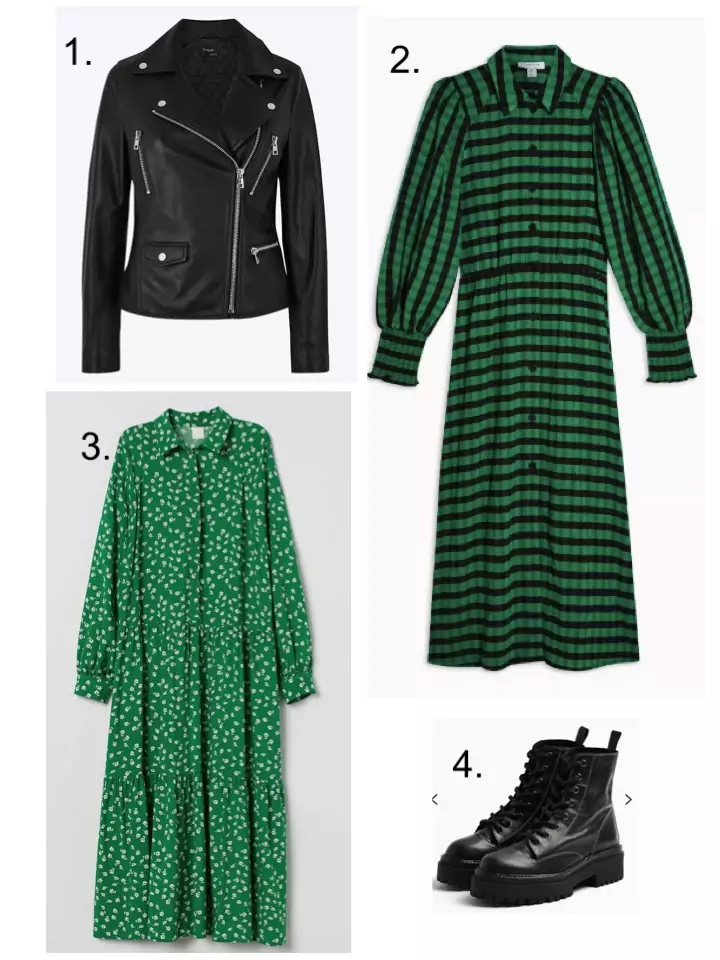 green shirt dress 