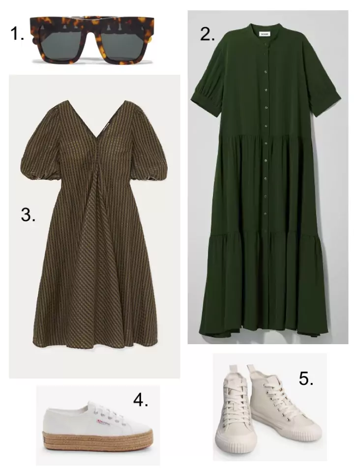 green dress khaki 