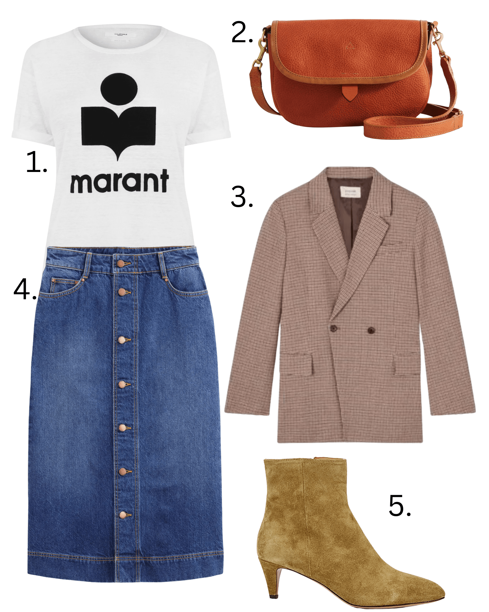7 ways to wear your denim midi skirt